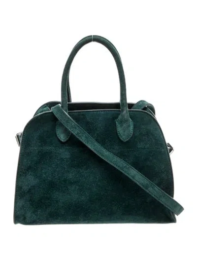 Pre-owned The Row Suede Soft Margaux 10 In Green