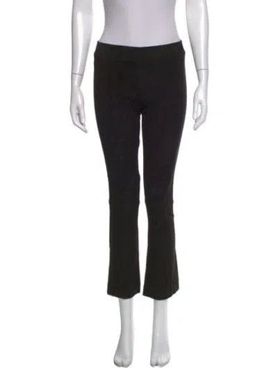 Pre-owned The Row Suede Straight Leg Pants In Black