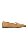 The Row Tippi Suede Leather Loafers In Beige