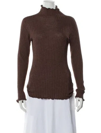 Pre-owned The Row Super 130's Wool Sweater In Brown