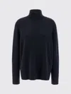 The Row Turtleneck Sweater With Ribbed Collar And Cuffs In Blue