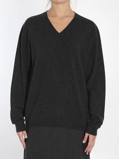 The Row Isaora Sweater In Enzyme Black