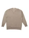 The Row V Neck Sweatshirt In Neutral