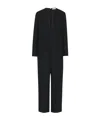 The Row Sylvana Jumpsuit In Virgin Wool In Black