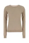 The Row Jazor Cashmere Sweater Long Sleeves In Beigemelange