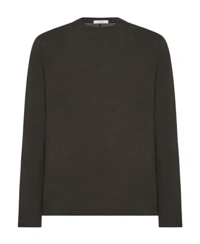 The Row T-shirt With Round Neck And Long Sleeves In Black