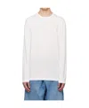 The Row T-shirt With Round Neck And Long Sleeves In White