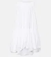 The Row Tadao Ruffled Poplin Dress - Women's - Cotton/silk In Weiss