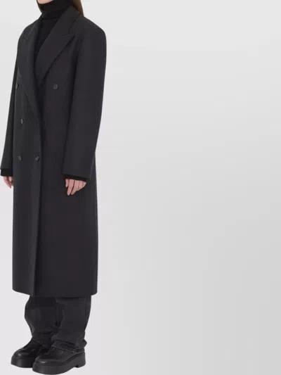 The Row Tailored Coat In Virgin Wool And Cashmere In Black