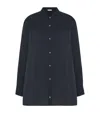The Row Takara Silk Jacquard Shirt In Blue