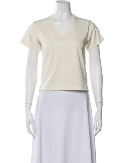Pre-owned The Row Tala V-neck T-shirt W/ Tags In Neutral