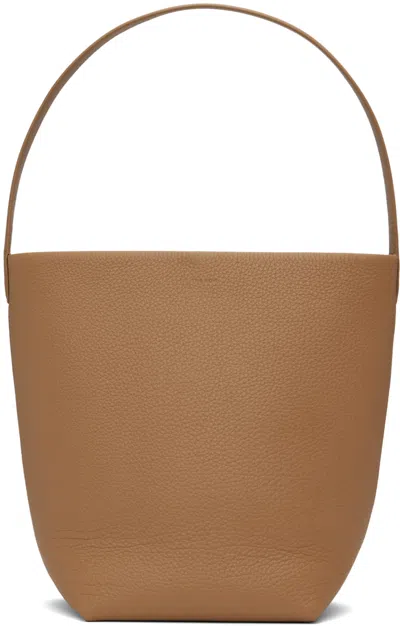 The Row Tan Medium N/s Park Tote In Brown