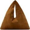 The Row Small Bindle Caramel Suede Shoulder Bag In Cma Caramel Ans
