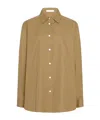 The Row Tansy Cotton And Cashmere Shirt In Brown