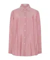 The Row Tansy Shirt In Silk In Pink