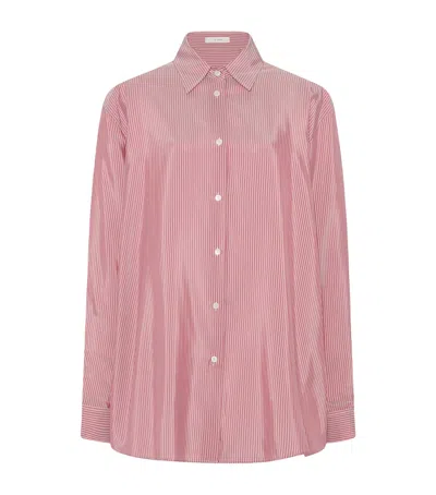 The Row Tansy Shirt In Silk In Pink