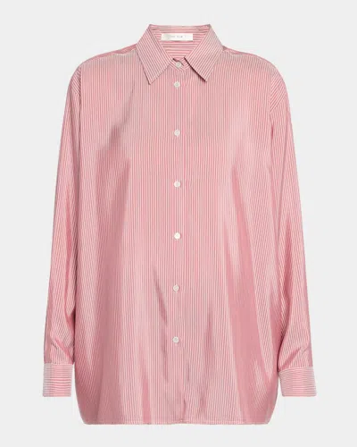 The Row Tansy Striped Silk Button-down Shirt