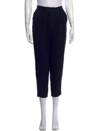 Pre-owned The Row Tapered Cropped Trousers Straight Leg Pants In Blue