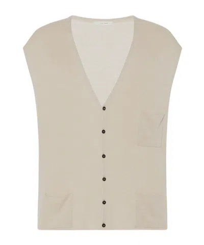 The Row Tarik Cardigan In Nude