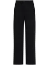 The Row Tarley Linen Straight Jeans In 黑色