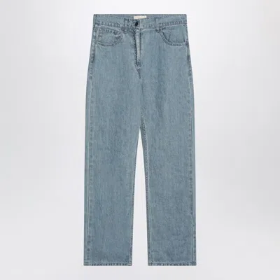 The Row Tarley Jeans In Linen Denim In Blue