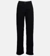 The Row Tarley Linen Straight Jeans In Black