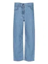 The Row Eglitta Straight Leg Washed Jeans In Light Blue