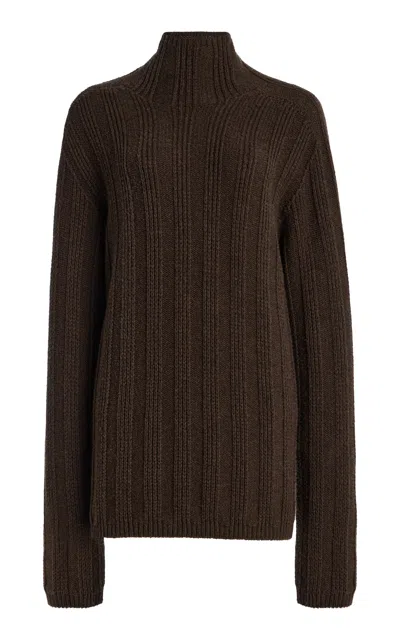 The Row Tartu Wool Sweater In Brown