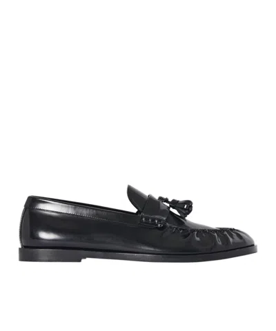 The Row Tassel-detailed Leather Loafers In Black