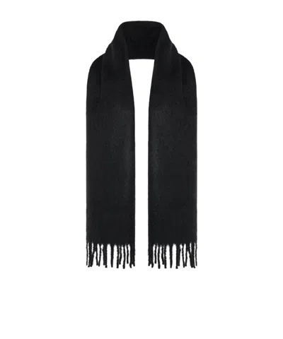 The Row Tasseled Scarf In Black