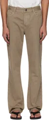 The Row Carlisle Cotton Jeans In Tau Taupe