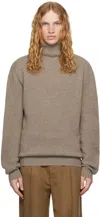 The Row Taupe Daniel Sweater In Dib Dirt Brown