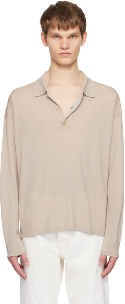 The Row Taupe Djon Polo In Tau Taupe