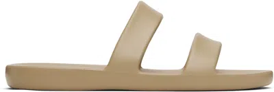 THE ROW TAUPE FOAM SANDALS