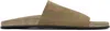 The Row Hugh Suede Flat Slide Sandals