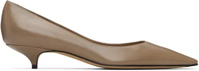The Row Taupe Liisa Kitten Two Heels