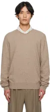 The Row Rod V-neck Cashmere Sweater In Brown