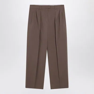 THE ROW THE ROW TAUPE TROUSERS