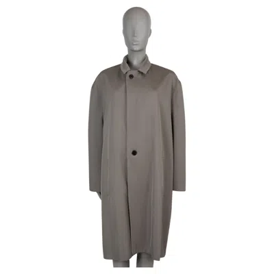 Pre-owned The Row Taupe Wool 2023 Clency Oversized Twill Coat Jacket S In Brown