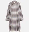 The Row Tavishina Checked Silk-blend Car Coat In Multicoloured