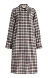The Row Tavishina Checked Silk-blend Car Coat In Multicolor