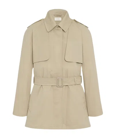 The Row Tavoris Cotton Jacket In Brown