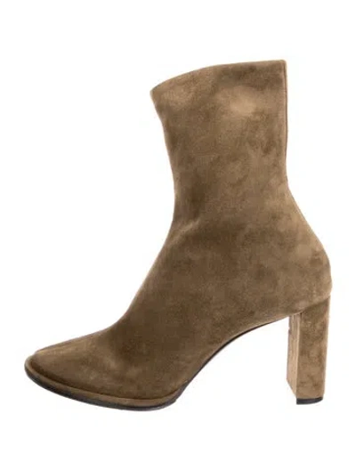 Pre-owned The Row Teatime Suede Boots In Brown
