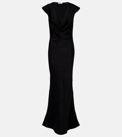 The Row Tefra Satin Gown In Black