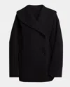 The Row Temur Double-breasted Wool Shawl-collar Coat In Black