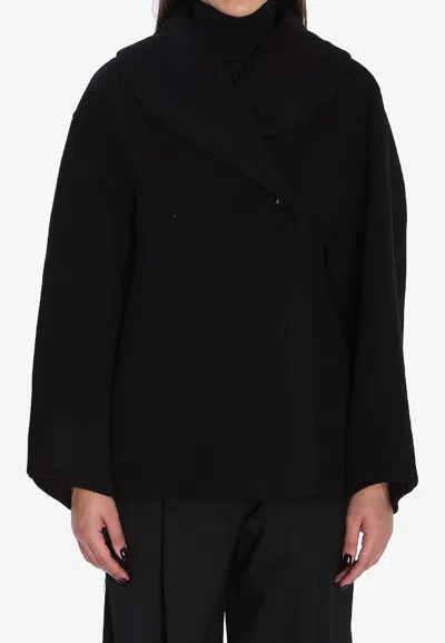 The Row Temur Wool Coat In Black