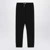 The Row Teo Black Cotton And Cashmere Trousers