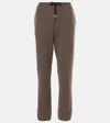 The Row Teo Sweatpants In Brown Melange