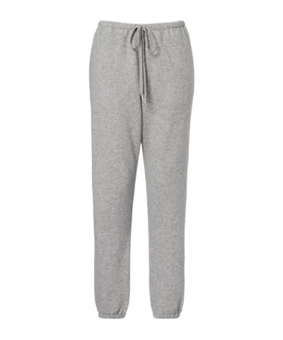 The Row Teo Cashmere And Cotton Sweatpants In Gray