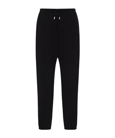 The Row Teo Cotton-blended Pants In Black
